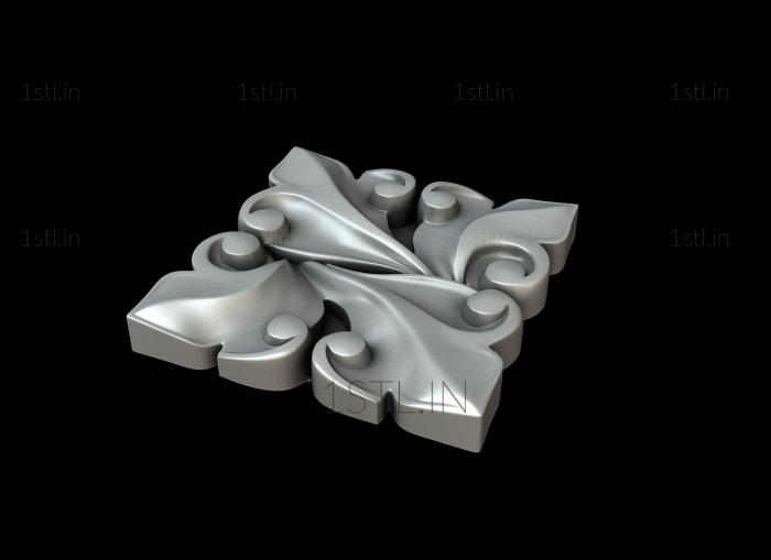 Rozette (RZ_1164) 3D model for CNC machine